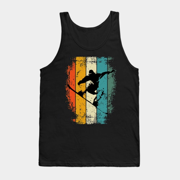 Skier Retro Vintage Tank Top by UranusArts